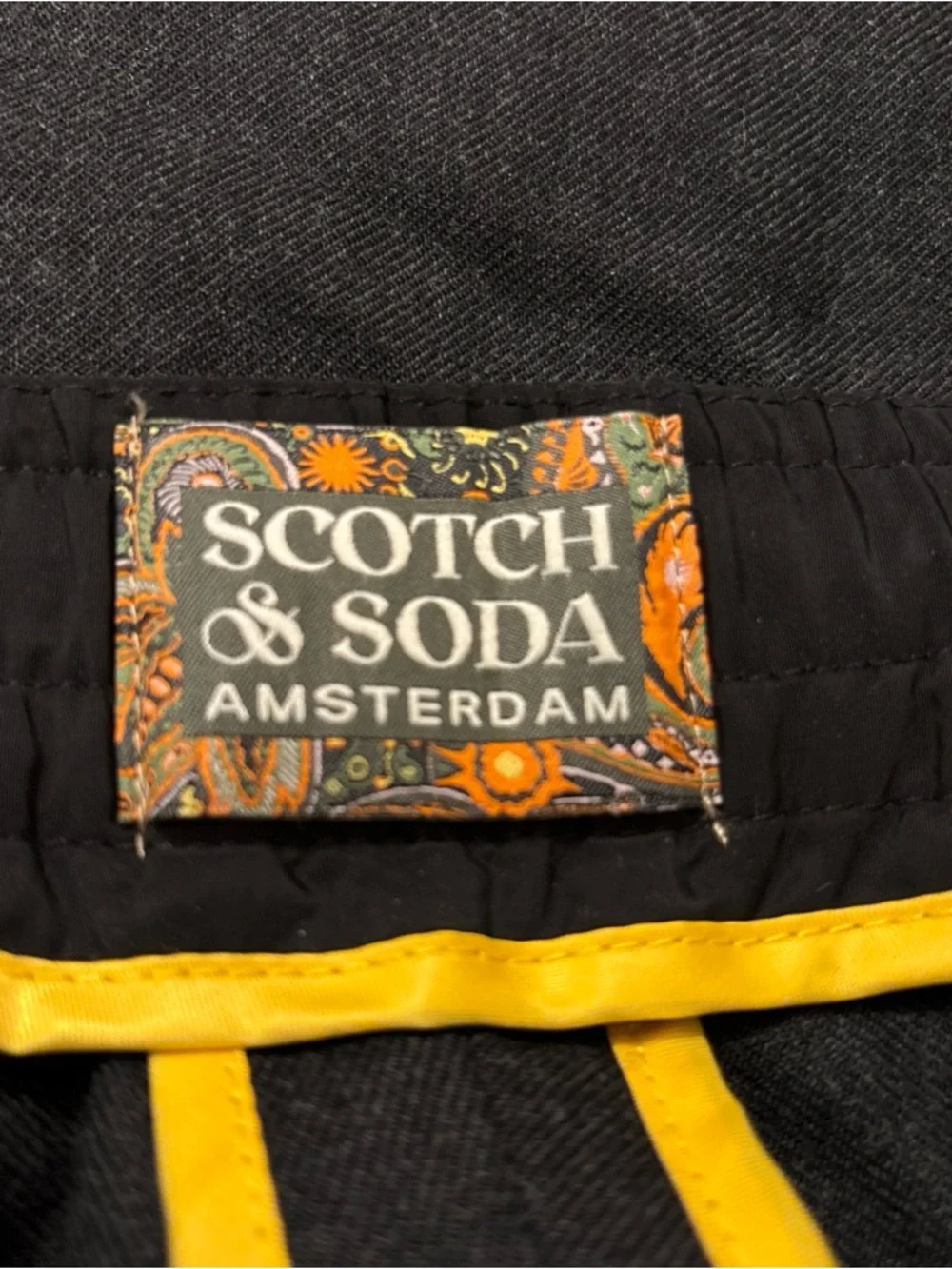 NWT Men’s Scotch And Soda Black Slim Fit Relaxed Brushed Wool Pleated Jogger XL